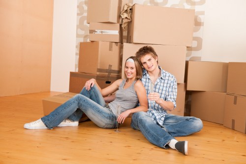 Local removals van prepared for residential and office transport