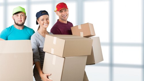 Packed household items ready for a removals service