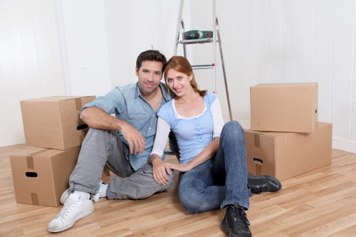 Boxes and furniture loaded for a local Totteridge house removal