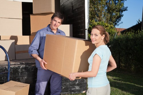 Packing and labeling office items for a Totteridge move
